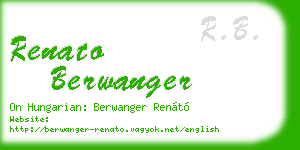 renato berwanger business card